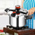 Stovetop Pressure Cooker with Secure Locks and Fast Cooking,12L