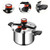 Stainless Steel Stovetop Pressure Cooker with 4 Secure Locks,4L
