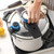 GRSJKRI Pressure Cooker, Canner with Control, Silver(Blue)