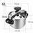 GRSJKRI Pressure Cooker Large Capacity Household Gland Type proof Safety Commercial(6L)