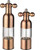 Salt and Pepper Grinder Set,Manual Stainless Steel Mill with,Refillable Adjustable Coarseness for Home Restaurant BBQ,Gold,2pc