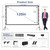 120 inch Projector Screen with Stand, Vamvo Portable Projection Screen 16:9 HD 4K Indoor Outdoor Front/Rear Projector Movies Screen with Carrying Bag for Home Theater Camping Backyard Party