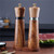 Easily Adjustable Wooden Salt And Pepper Grinder Set Shaker Easy Adjustable Ceramic Coarseness Refillable Keeps grind Fresh