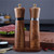 Easily Adjustable Wooden Salt And Pepper Grinder Set Shaker Easy Adjustable Ceramic Coarseness Refillable Keeps grind Fresh