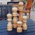 Manual Wooden Salt and Pepper Grinder Set, Hand Cranked Mill(2 Pieces 5 inch)