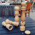 Manual Wooden Salt and Pepper Grinder Set, Hand Cranked Mill(2 Pieces 6 inch)