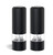 Easily Adjustable Electric Pepper And Salt Grinder Set With Adjustable Coarseness, Battery Operated Mills 2 Pcs Keeps grind Fresh(Black)