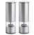 Easily Adjustable Electric Pepper And Salt Grinder Set With Adjustable Coarseness, Battery Operated Mills 2 Pcs Keeps grind Fresh(Silver)