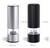 Easily Adjustable Electric Pepper And Salt Grinder Set With Adjustable Coarseness, Battery Operated Mills 2 Pcs Keeps grind Fresh(Silver)