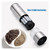Easily Adjustable Electric Pepper And Salt Grinder Set With Adjustable Coarseness, Battery Operated Mills 2 Pcs Keeps grind Fresh(Silver)
