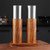 Pepper Mills Acacia Wood Pepper Grinder with Holder Salt And Set Wooden Kitchen Spice Mill Adjustable Coarseness
