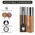 Pepper Mills Acacia Wood Pepper Grinder with Holder Salt And Set Wooden Kitchen Spice Mill Adjustable Coarseness