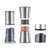 Easily Adjustable Salt And Pepper Grinders Refillable Set Of 3, ​for Sea, Black Peppercorn, Or Spices And Mill Keeps grind Fresh
