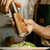 Acacia Wood & Metal Spice Grinder Set with Base, Pepper Salt Mill