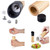 KMWHPJN Wood Salt and Pepper Grinder Set of 2-Salt and Shakers with Adjustable Ceramic Rotor-Pepper Kitchen BBQ Tool