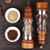LPSEJAA Wooden Salt and Pepper Grinder Set - Wood and Acrylic Mills, Adjustable coarseness ceramic grinder
