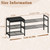 Shoe Storage Bench with Expandable Shoe Rack for Entryway, Closet, Garage