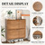 Fsbecl Shoe Cabinet Storage for Entryway with 2 Fluted Flip Drawers, Modern Freestanding Narrow Shoe Organizer with Adjust Shelves, Wooden Hidden Shoe Rack for Foyer, Hallway, Walnut