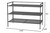 3-Tier Stackable 1" Slat Steel Frame Shoe Rack, 27.25"W x 12.75"D, Ash Gray