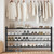 STORAGE MANIAC Long Expandable Shoe Rack, Holds Up 24 Pairs, Black 4 Tiers
