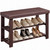 Amada 3 Tier Bamboo Shoe Rack Bench for Entryway, Living Room, Brown