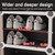 MAGINELS Shoe Rack,Expandable Shoe Cabinet Easy to Assemble. Shoe Storage with Door,Entryway, Closets, Hallway, and Bedroom.Accommodates Up to 32 Pairs of Shoes.