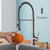 VIDEC Touch On Kitchen Faucet, 3 Modes Pull Down Sprayer, Touch On Sensor Activated, LED Temperature Control, 360-Degree Rotation, 1 or 3 Hole Deck Plate. 10-Year Warranty. (Brushed Nickel,KW-66SN)
