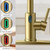 VIDEC Touch-Less Kitchen Faucet, 3 Modes Pull Down Sprayer, Touch-Less Sensor Activated, LED Temperature Control, 360-Degree Rotation,1 or 3 Hole Deck Plate. 10-Year Warranty.(Matte Gold, KW-78J)