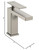 hansgrohe Tecturis E Bathroom Faucet, 1 Hole, Bathroom Sink Faucet for Vanity with Pop-Up Drain Assembly, 1.2 GPM, Brushed Nickel, 73014821
