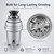 Garvee Garbage Disposal for Kitchen Sink, Silver Food Waste Disposer, No Air Switch, 1/2 HP 3500 RPM 4-Stage Grinding, ABS and Stainless Steel Under Sink Disposal Unit for Home Kitchen Cleanup