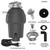 1 HP Garbage Disposal for Kitchen Sink, Matte Black Food Waste Disposer with Air Switch, 3500 RPM 4-Stage Grinding, ABS and Stainless Steel Under Sink Disposal Unit for Home Kitchen Cleanup