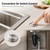 3/4 HP Garbage Disposal for Kitchen Sink, Gray Food Waste Disposer with 3500 RPM 4 Stage Grinding, ABS and Stainless Steel Under Sink Disposal Unit with Air Switch for Home Kitchen Cleanup