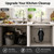 3/4 HP Garbage Disposal for Kitchen Sink, Gray Food Waste Disposer with 3500 RPM 4 Stage Grinding, ABS and Stainless Steel Under Sink Disposal Unit with Air Switch for Home Kitchen Cleanup