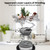 1/2 HP Garbage Disposal for Kitchen Sink, Gray Food Waste Disposer with 3500 RPM 4 Stage Grinding, ABS and Stainless Steel Under Sink Disposal Unit with Air Switch for Home Kitchen Cleanup