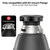 1/2 HP Garbage Disposal for Kitchen Sink, Gray Food Waste Disposer with 3500 RPM 4 Stage Grinding, ABS and Stainless Steel Under Sink Disposal Unit with Air Switch for Home Kitchen Cleanup