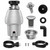 3/4 HP Garbage Disposal for Kitchen Sink, Silver Food Waste Disposer with 3500 RPM 4 Stage Grinding, ABS and Stainless Steel Under Sink Disposal Unit with Air Switch for Home Kitchen Cleanup