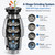 3/4 HP Garbage Disposal for Kitchen Sink, Silver Food Waste Disposer with 3500 RPM 4 Stage Grinding, ABS and Stainless Steel Under Sink Disposal Unit with Air Switch for Home Kitchen Cleanup