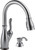DELTA Faucet Leland Single-Handle Touch Kitchen Faucet with Pull Down Sprayer, Kitchen Sink Faucet with Kitchen Soap Dispenser, Touch2O, Magnetic Docking Spray Head, Arctic Stainless