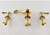 Antique Copper 3-Hole Basin Faucet Hot & Cold Water Tap for Bathroom or Kitchen Sink Vintage Style All-Copper Construction Easy Installation