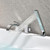 ZOCWJK Bathroom Waterfall Mixer Tap Black Double Lever Mixer Tap 4 Hole Deck Mounted Bath Taps for Bathtub and Shower,Brushed Gold