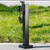 Stainless Steel Outdoor Water Column Stand with Faucet & Spray Gun - Veal Garden Tap Post for Courard Irrigat & Watering (Black, 60cm/23.6in)