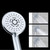 Silver Shower Set Four Gear Copper Shower Faucet Large Top Spray Automatic Decontamination with Spray Gun Beautiful and Practical Shower