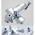 Silver Shower Set Four Gear Copper Shower Faucet Large Top Spray Automatic Decontamination with Spray Gun Beautiful and Practical Shower