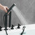 Bath Shower Mixer Tap Black Double Lever Mixer Tap 360 Swivel Tap Bathroom Hot Cold Water Tap Mixer Shower,Black