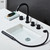 ZOCWJK 5 Hole Bath Tap Set Black Bath Tub Mixer Tap with Shower 360 Tap Swivel Head Bathroom Taps Mixer Double Lever-A,Gold