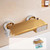 POLGDW Wall Mounted Waterfall Bath Tap Single Handle Faucet Bath Shower Mixer Tap with Rigid Riser Shower Rail Kit Chrome