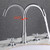 Bath Shower Mixer Tap Black 4 Hole Deck Mounted Bath Taps 360 Degree Swivel Tap Double Lever Mixer Tap,Chrome