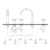 5 Hole Bath Tap Black Bathtub Tap Deck Mounted Bath Shower Mixer Tap 360 Rotating Double Lever Tap,Black