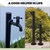 Square Garden Water Column with Lock Faucet - Frost-Resistant Floor Mount Hose Tap for Patio and Lawn Irrigation Outdoor Watering Solution