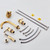 ZOCWJK 4 Hole Bath Shower Mixer Tap Black Bath Tub Mixer Tap with Shower 360 Rotating Tap Single Lever Mixer Tap,Gold